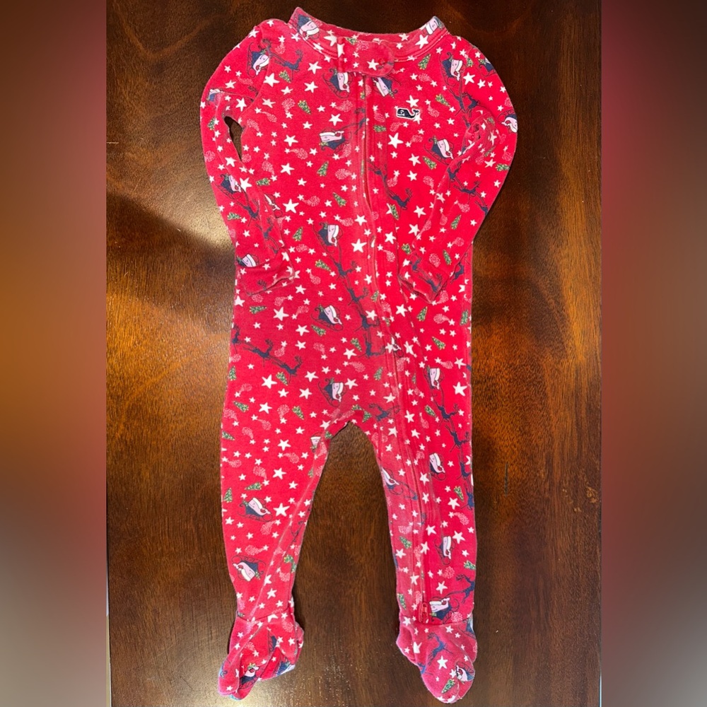 Vineyard Vines Red Christmas Onesie